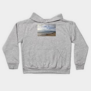 Deserted Northumbrian beach in August Kids Hoodie